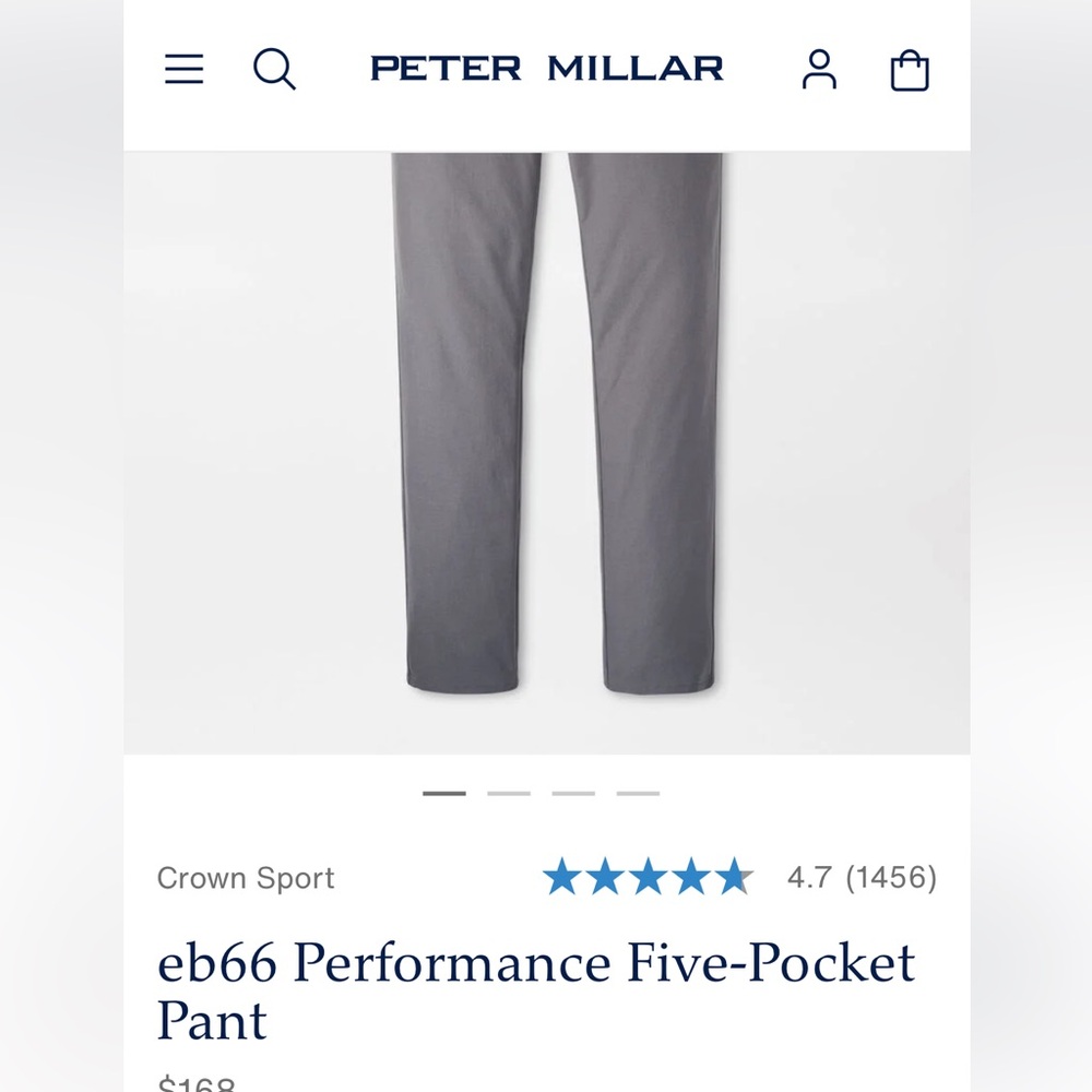 Peter Millar Performance Five-Pocket Pant In Iron - image 5